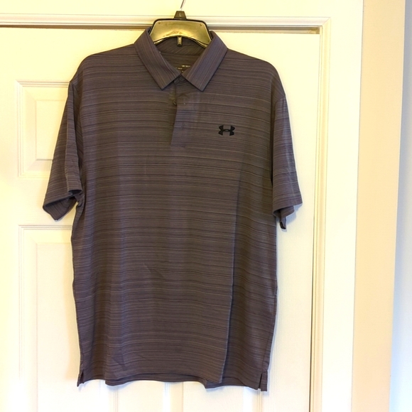 Gray Under Armour Men's Golf Polo - Picture 1 of 3